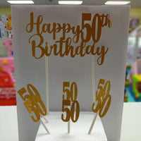 Cake Topper 50th Birthday BPS53523-50