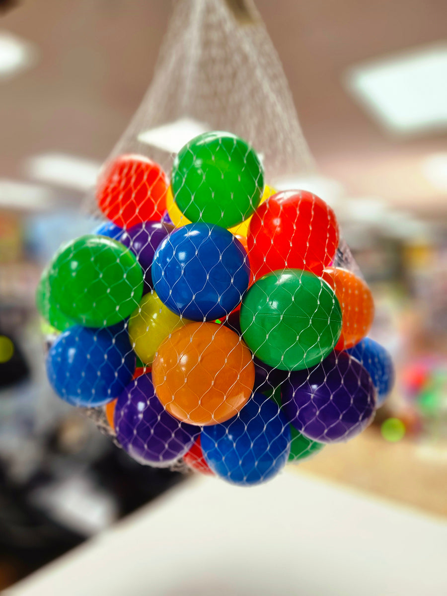 Plastic Balls in Net Bag FTS28461| Twinkle Star Baby Party Store