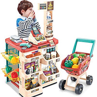 Toy Supermarket Set Brown Ftoy2021069