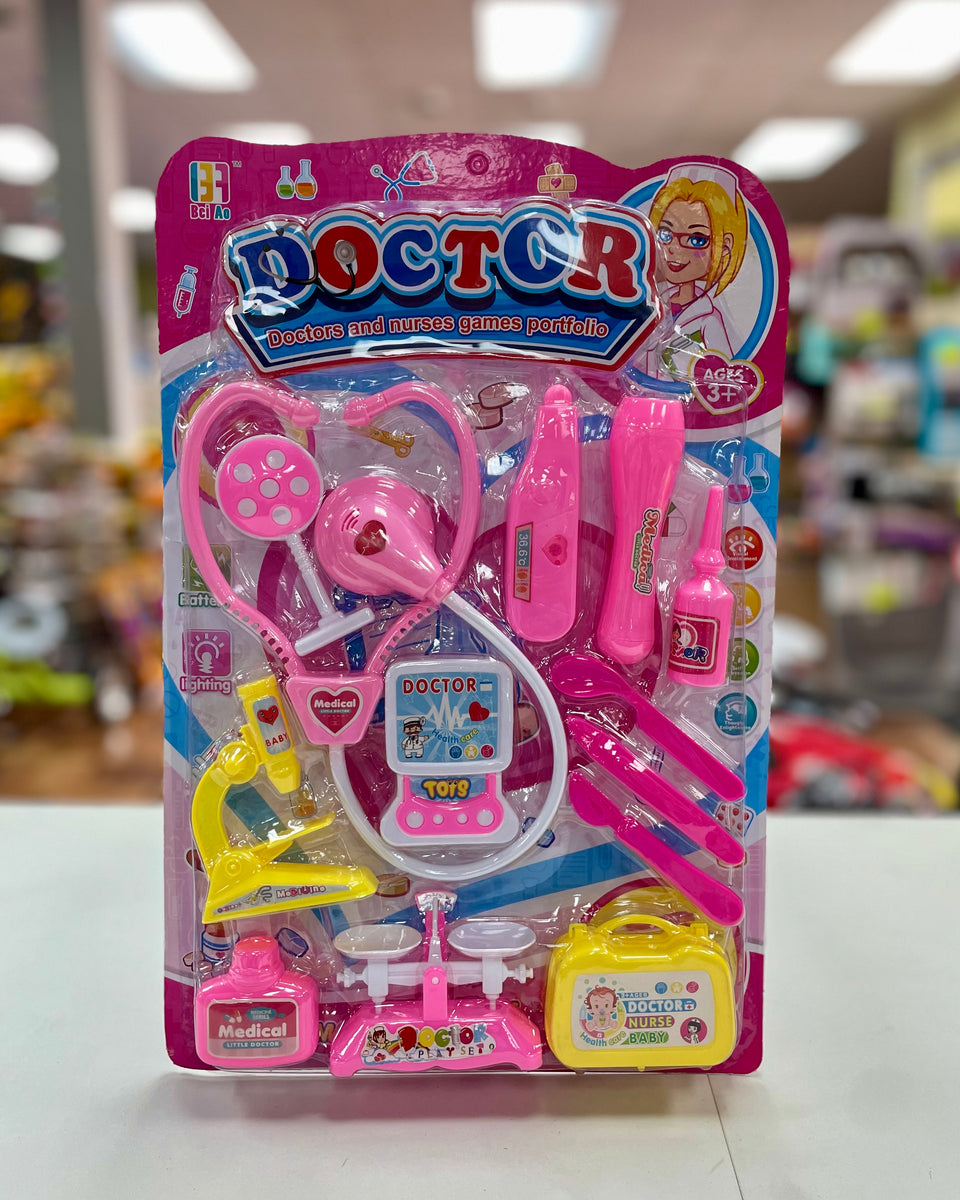 Toy Pink Doctor Set on Card FTOY2024068| Twinkle Star Baby Party