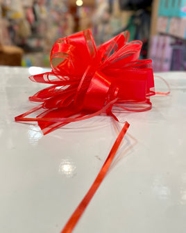 Pullstring Gift Bow Red