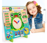 Wooden Clock & Calender FTS32454