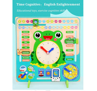 Wooden Clock & Calender FTS32454