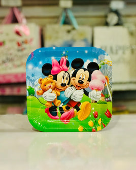 Party Plates Sq 10pc Mickey