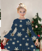 Big Girl Christmas LS Dress fts40474