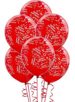 Balloon Bday Con Red 6pk AM115800.40