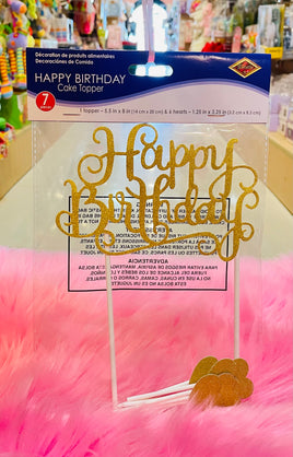 Cake Topper- Glittered H/Bday