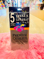 5 pc Tissue Gift Wrap Paper fts13138