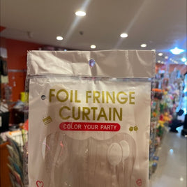 Party Foil Curtain White fts19885w