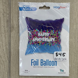 Balloon Anniversary dots & streamers Std BE85306