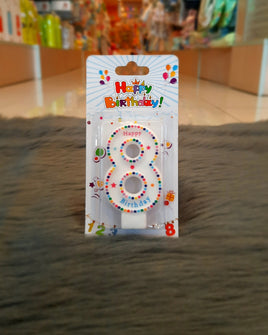 Bday Candle Dots #8 FTS19865-8