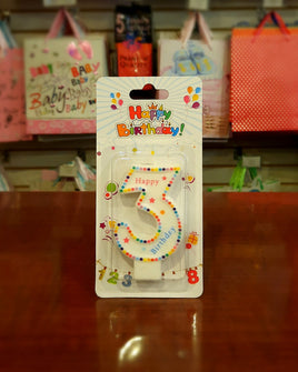 Bday Candle Dots #3 FTS19865-3