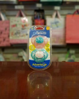 DB Pacifier 2pk 6-18m Pink/Green PA22001