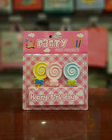 Party Candle Swirl 3pk