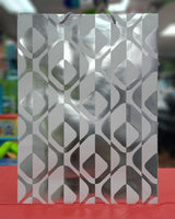 Gift Bag White & Silver Abstract 7*9" fts11775
