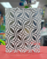 Gift Bag White & Silver Abstract 7*9" fts11774