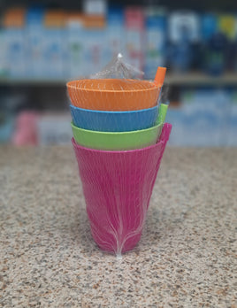 Plastic Cups w/Straw 4pk fts27555