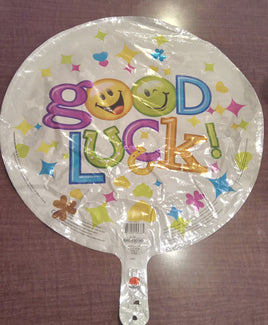 Foil Balloon Good Luck Smiley 18\" 19436