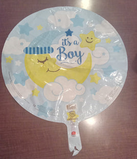 Foil Balloon It's A Boy Sleeping Moon 18\" 103176