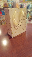 Gift bag White w/gold pattern 7*9"fts32688