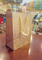Gift bag White w/gold pattern 7*9"fts32688