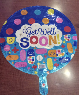 Foil Balloon Get Well Soon w/Band-Aid 18\" 103046