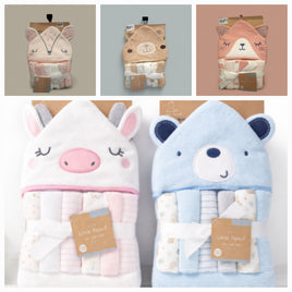 Hooded Towel & 4 Washcloths fts40286