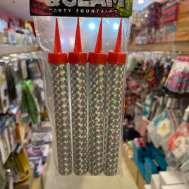 Party Candle-Firework-Silver FOB004