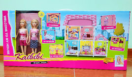 Toy Doll House w/2 Dolls Ftoy20075