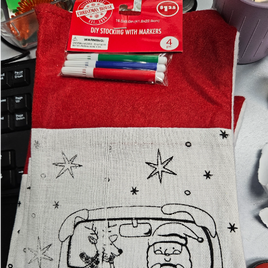 Stocking w/Markers DIY 10013