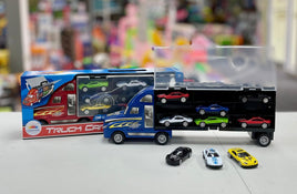 Toy Truck with 9 Cars