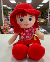 Toy Rag Doll w/Long Hair 14"