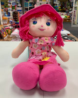 Toy Rag Doll w/Long Hair 14"