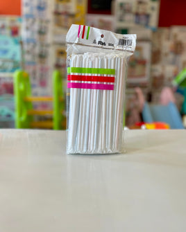 100pk Plastic Straw FTS20061
