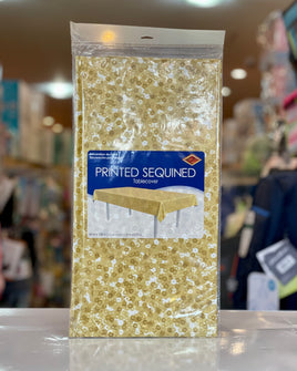 Tablecover- Printed Gold w/Seq  BPS53870