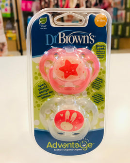 DB Pacifier 2pk 6-18M Pink/Green PA22003-NTL