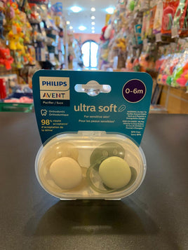 Avent paci 2pk 0-6 gre/blu AV091/05