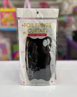Party Foil Curtain Black fts19885bl