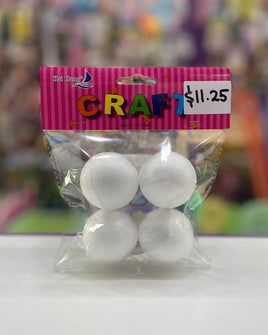 Craft Styrofoam Ball 4pk 4.5cm fts23626