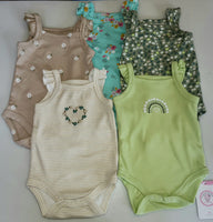 Printed Sleevless Onesies 5pk fts40450