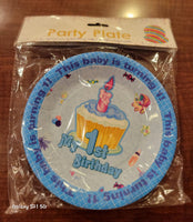 Party Tea Plates My 1st Bday FTS19185