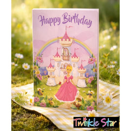 Greeting Card Birthday Princess Castle ace365