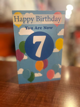 Greeting Card 7th Birthday Boy ace389