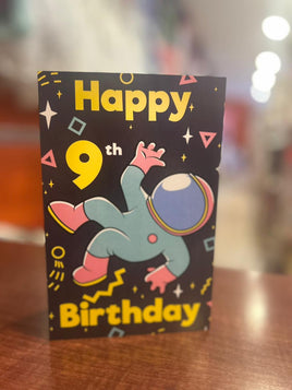 Greeting Card 9th Birthday Boy ace393
