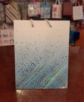Gift bag 2 tone w/silver 7*9"fts32694