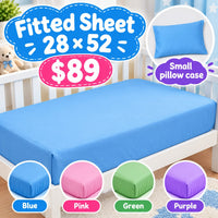 TS Crib fitted Sheet & Case TSPCS