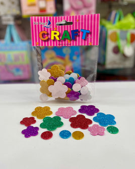 Stationery Art Flowers w/Glitter FTS13055