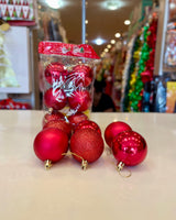 Christmas balls single color 6pk fts15633