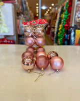 Christmas balls single color 6pk fts15633