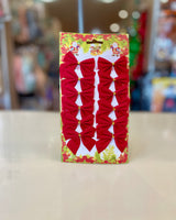 Christmas red bow 12pk fts15660